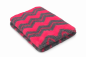 Preview: Vet Bed Zickzack anthrazit-fuchsia 150 x 100 cm