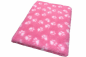Preview: Vet Bed rosa mit weißen Pfoten 100 x 75 cm