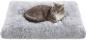Preview: Topmast Tierkissen Fuzzy Grau – Flauschiges Plüsch-Hundebett (Größe M, 80x64x18 cm)
