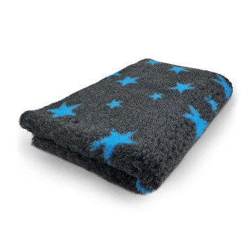 Vet Bed Sterne anthrazit - türkis 100 x 75 cm