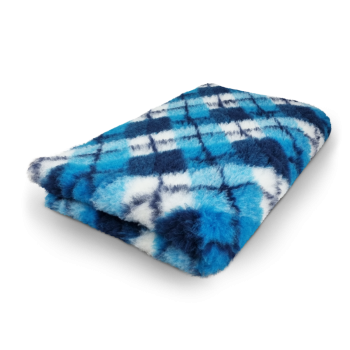 Vet Bed Diamant - Türkis, Blau & Weiss - Anti Rutsch Hundematte –  150 × 100 cm