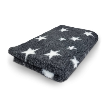 Vet Bed Sterne anthrazit - weiß 100 x 75 cm
