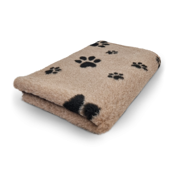 Vet Bed Hundedecke mit Latexrücken braun schwarze Pfoten 75 x 50 cm