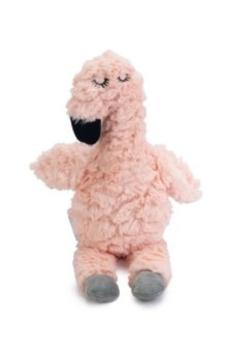 Beeztees Puppy Kuschelspielzeug Flamingo – Welpen-Kuscheltier mit Herzschlag-Funktion, 30x21x5 cm