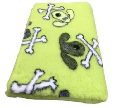 Preview: Vet Bed Crossbones limette 100 x 75 cm