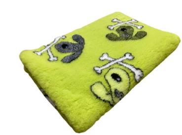 Preview: Vet Bed Crossbones limette 100 x 75 cm