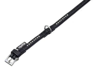 Karlie Monte Carlo - Kunstlederhalsband schwarz 11 mm breit, 24 cm lang