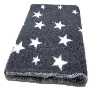 Preview: Vet Bed Sterne anthrazit - weiß 100 x 75 cm