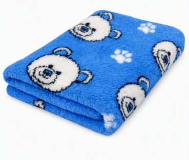 Vet Bed Teddybär blau-weiß