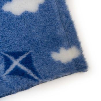 Preview: Vet Bed hellblau mit Drachen und Wolken 150 x 100 cm