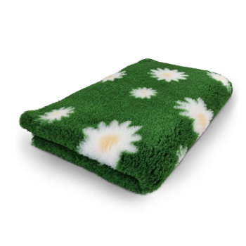 Vet Bed 150 × 100 cm – grün mit Gänseblümchen