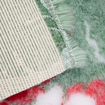 Vet Bed 150 × 100 cm – grün hawaiianische rote Blüten