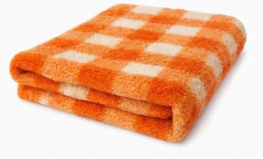 Vet Bed – Kariert Vichy Orange
