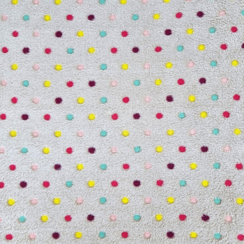 Preview: Topmast Kissen für Hunde Teddy Fleece - Colorfull Dots