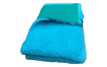 Preview: Vet Bed türkis mit grünem Rücken 100 x 75 cm