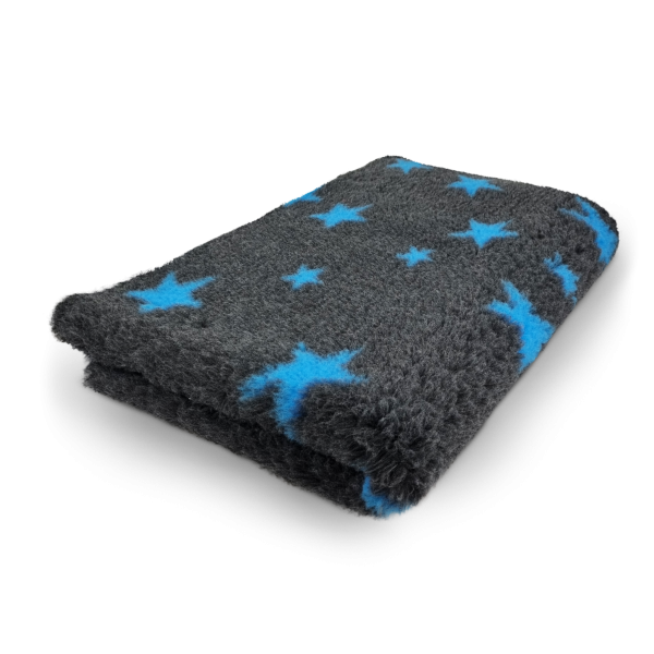 Vet Bed Sterne anthrazit - türkis 100 x 75 cm