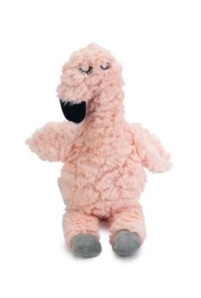 Beeztees Puppy Kuschelspielzeug Flamingo – Welpen-Kuscheltier mit Herzschlag-Funktion, 30x21x5 cm