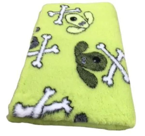 Vet Bed Crossbones limette 100 x 75 cm
