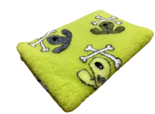 Vet Bed Crossbones limette 100 x 75 cm