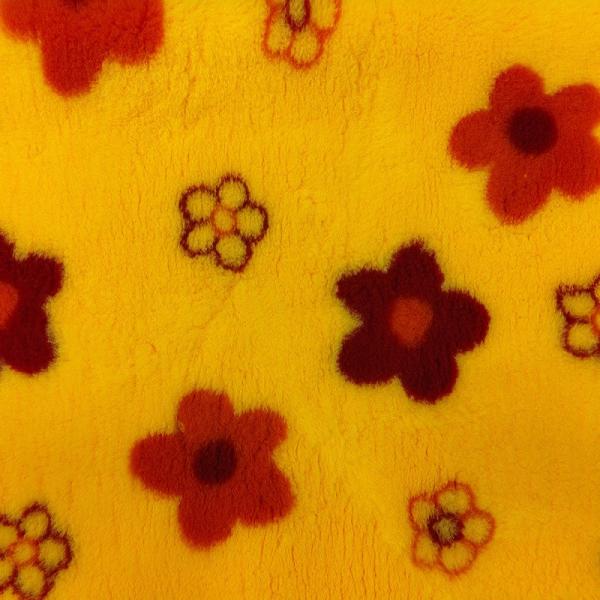 Vet Bed 150 × 100 cm – gelb mit Blumen