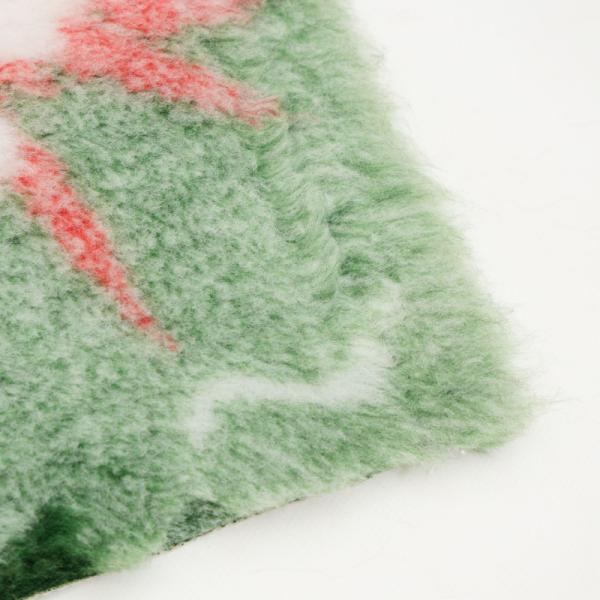 Vet Bed 150 × 100 cm – grün hawaiianische rote Blüten