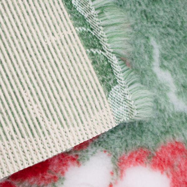 Vet Bed 150 × 100 cm – grün hawaiianische rote Blüten
