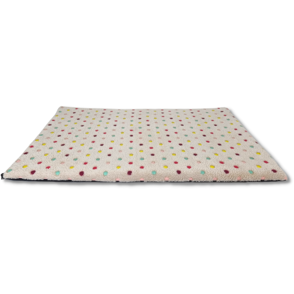 Topmast Kissen für Hunde Teddy Fleece - Colorfull Dots