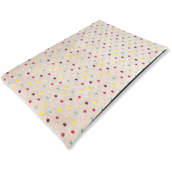 Topmast Kissen für Hunde Teddy Fleece - Colorfull Dots