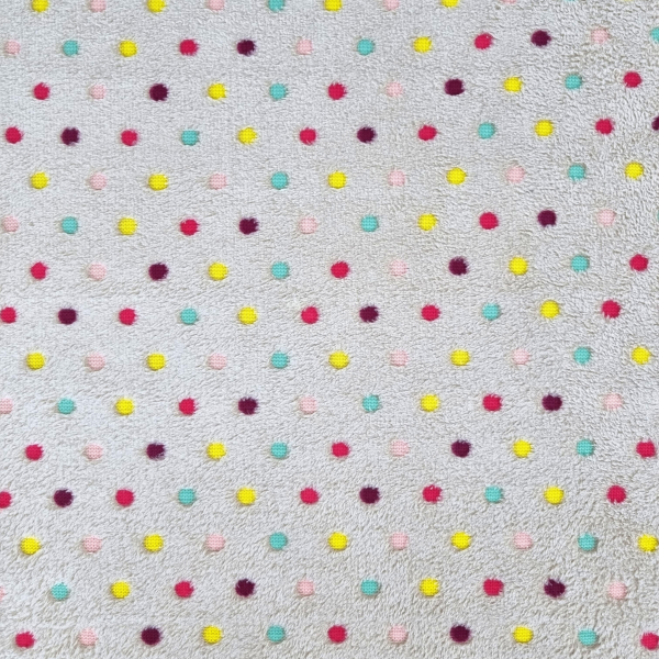 Topmast Kissen für Hunde Teddy Fleece - Colorfull Dots