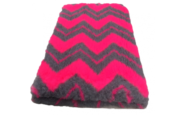 Vet Bed Zickzack anthrazit-fuchsia 150 x 100 cm