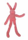 Topmast Plüsch-Hundespielzeug Fluffie Hase Rosa – Weiches Kuscheltier mit Quietscher, 55 cm